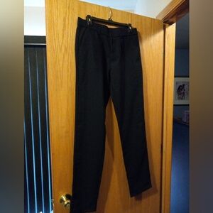 Mens Plaid & Plain #8101  Blue Pants 34x30 Slim 84% Poly 14 Viscose 2 Spandex